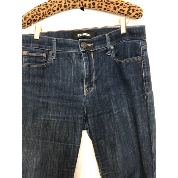 Express Jeans Dark Wash Express Mid Rise Legging Size 8 Short
